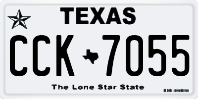 TX license plate CCK7055