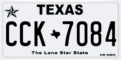 TX license plate CCK7084