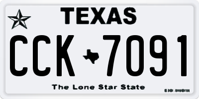 TX license plate CCK7091
