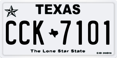 TX license plate CCK7101