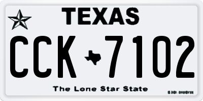 TX license plate CCK7102