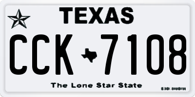 TX license plate CCK7108