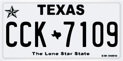 TX license plate CCK7109