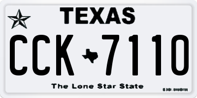 TX license plate CCK7110