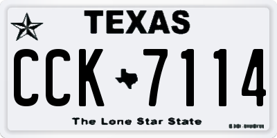 TX license plate CCK7114