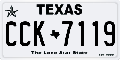 TX license plate CCK7119