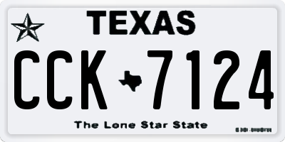 TX license plate CCK7124