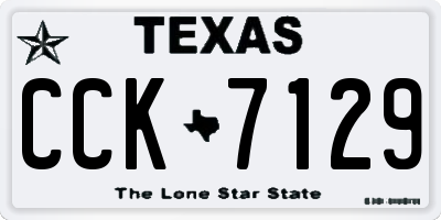 TX license plate CCK7129
