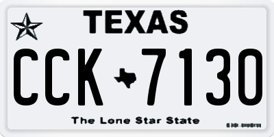 TX license plate CCK7130
