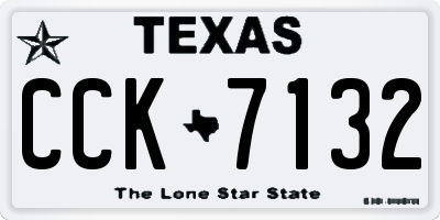TX license plate CCK7132
