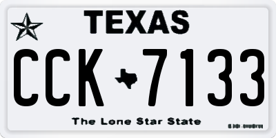 TX license plate CCK7133