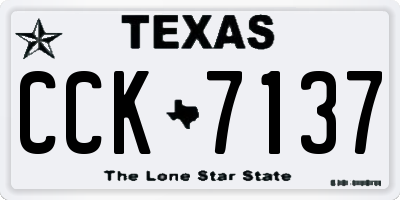 TX license plate CCK7137