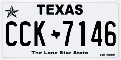 TX license plate CCK7146