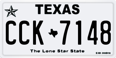TX license plate CCK7148