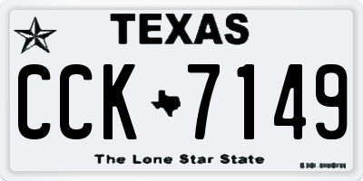 TX license plate CCK7149