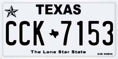 TX license plate CCK7153
