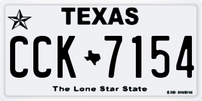 TX license plate CCK7154
