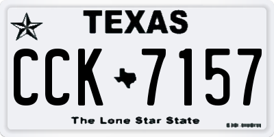 TX license plate CCK7157