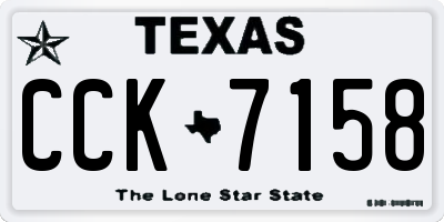 TX license plate CCK7158