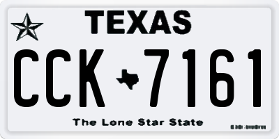 TX license plate CCK7161