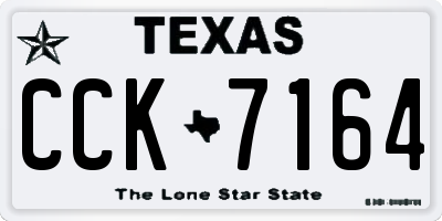 TX license plate CCK7164