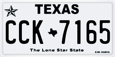 TX license plate CCK7165