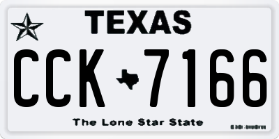 TX license plate CCK7166