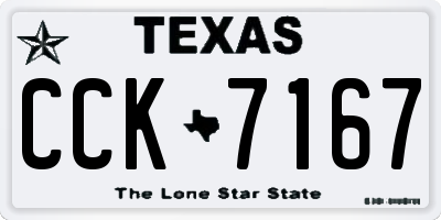 TX license plate CCK7167