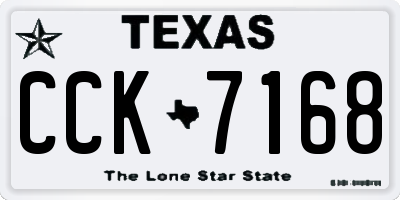 TX license plate CCK7168
