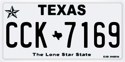 TX license plate CCK7169