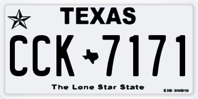 TX license plate CCK7171