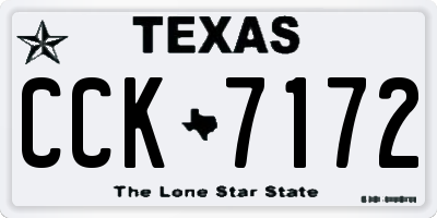 TX license plate CCK7172