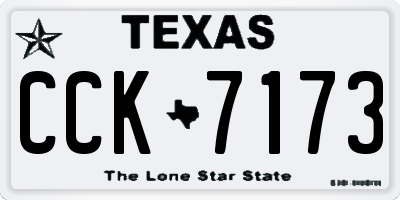 TX license plate CCK7173