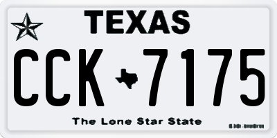 TX license plate CCK7175