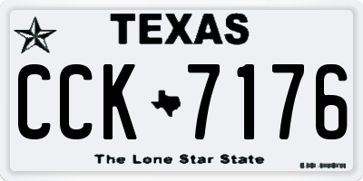 TX license plate CCK7176