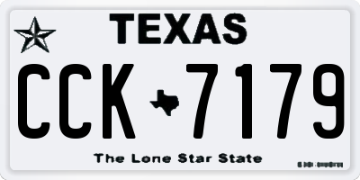 TX license plate CCK7179