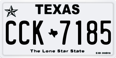 TX license plate CCK7185