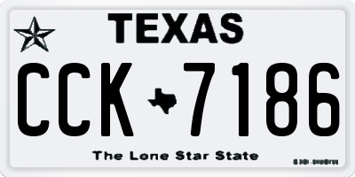 TX license plate CCK7186