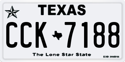 TX license plate CCK7188