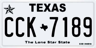 TX license plate CCK7189