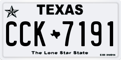 TX license plate CCK7191