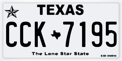 TX license plate CCK7195