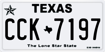 TX license plate CCK7197