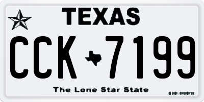 TX license plate CCK7199