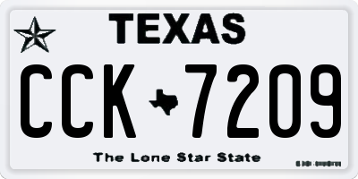 TX license plate CCK7209