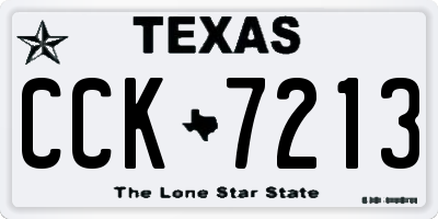TX license plate CCK7213