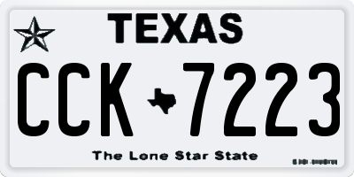 TX license plate CCK7223