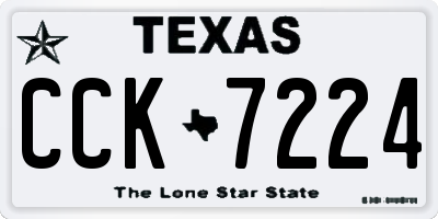 TX license plate CCK7224
