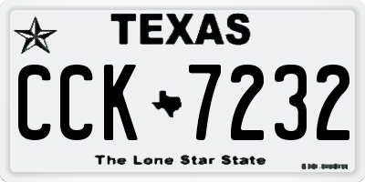 TX license plate CCK7232