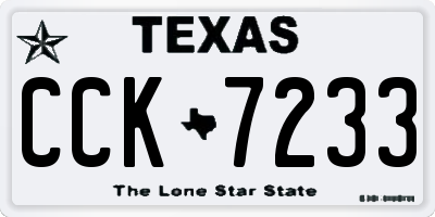 TX license plate CCK7233